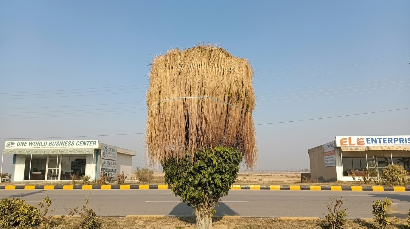 Before: Overgrown tree